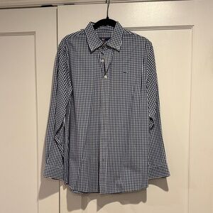 Vineyard Vines Navy and White Gingham Button-Down Shirt